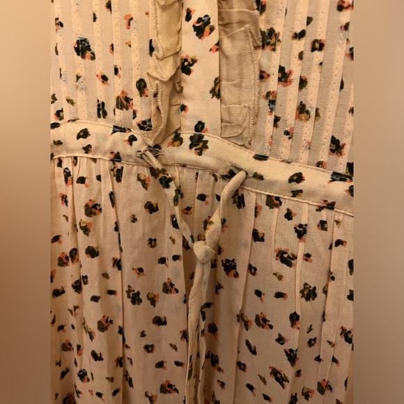 Free People Cream Maxi Dress with Olive Border Print - Picture 9 of 9